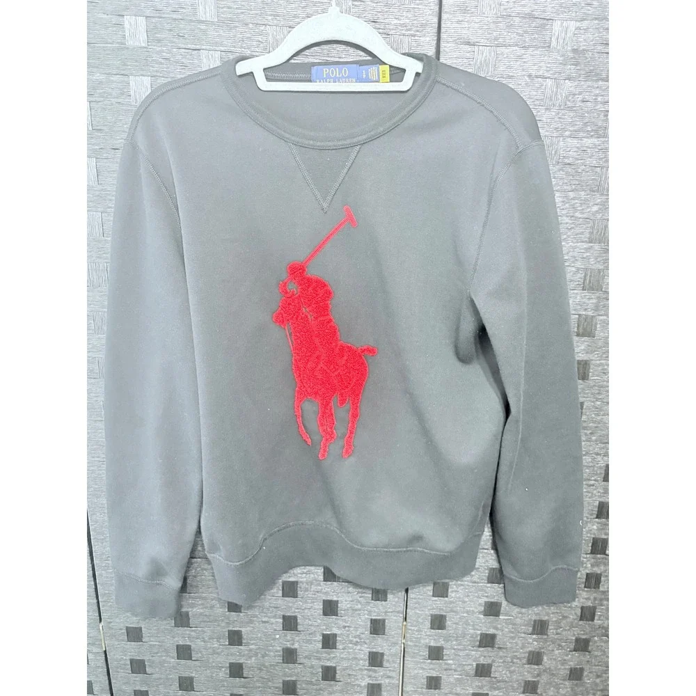 Polo sweater Ralph Laurel unisex big red horse logo size S/P